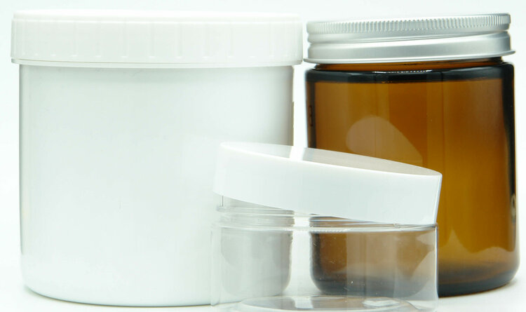 Potten met Schroefdeksel Leeg - Glas, Kunststof