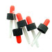 Pipetjes Glas 10 stuks - Losse Glazen Rode Pipetjes voor 10ml Fles