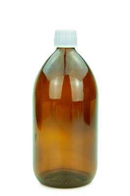 glazen literfles 1000ml met dop