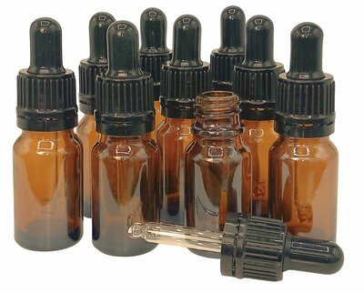 50x lege pipetflesjes van glas met garantiesluiting