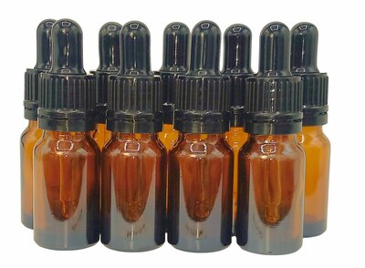 100x pipetflesjes leeg glas en met garantiesluiting