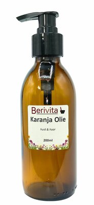 karanja olie pompfles glas