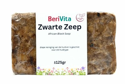 African Black Soap 125gr - Afrikaanse Zwarte Zeep zwarte zeep, african black soap 125gr