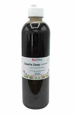 zwarte zeep vloeibaar liquid black soap 500ml
