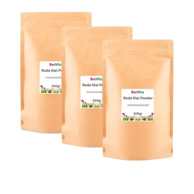 rode klei poeder 3x200gr