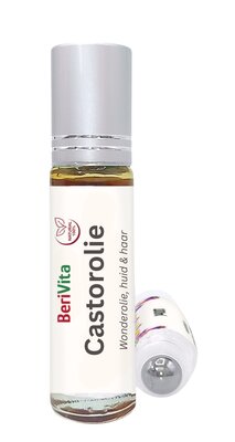 castorolie huid en haar rollerfles