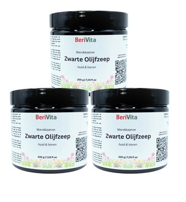 3x Marokkaanse olijfzeep sabon beldi 200gr