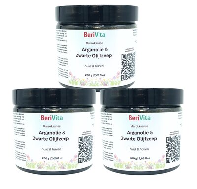 marokkaanse zwarte zeep arganolie arganzeep 600gr