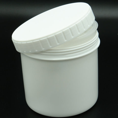 50x lege witte zalfpotten 500ml