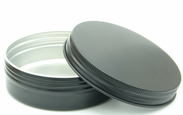 zwarte blikjes 100ml leeg mat 50 stuks