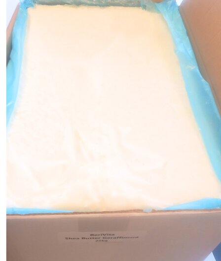inhoud doos geraffineerde shea butter
