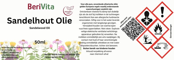 etiket sandelhoutolie