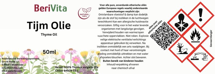 etiket tijmolie