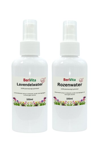 combinatieset rozenwater en lavendelwater