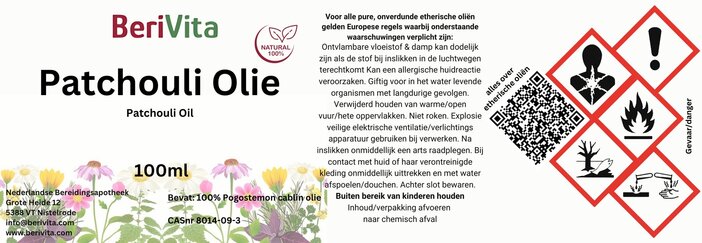 etiket patchouli 100ml
