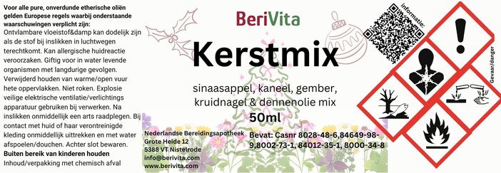 etiket kerstmix 50ml