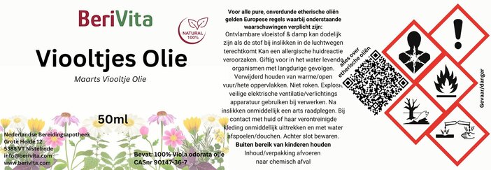 etiket viooltjes olie
