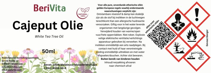 etiket cajeput olie 50ml