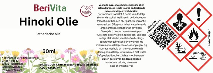 etiket hinoki olie