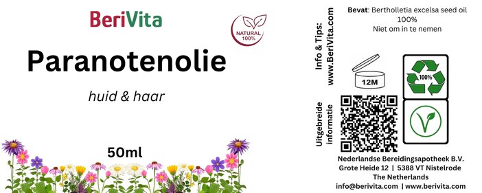 etiket paranootolie 50ml puur