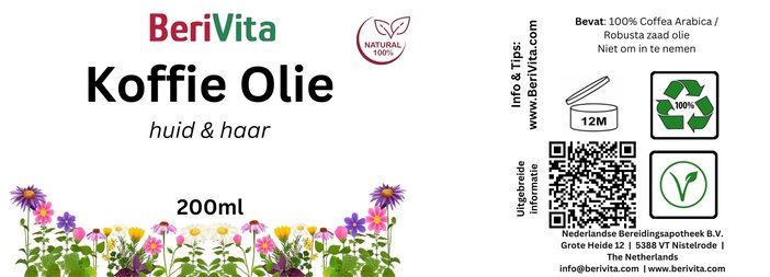 etiket koffie olie pompfles glas