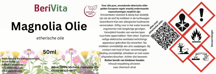 etiket magnolia olie 50ml