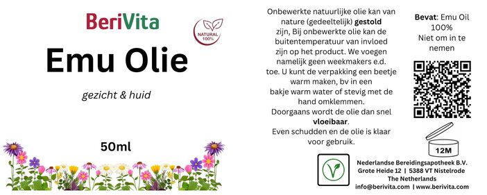 etiket emu olie emoe 50ml