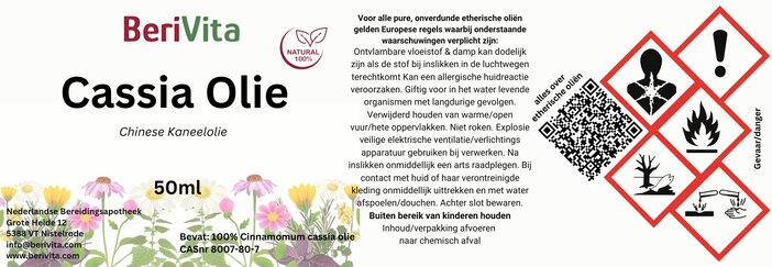 etiket cassia olie 50ml