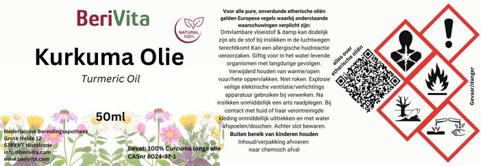 etiket kurkuma geelwortel olie 50ml etherisch