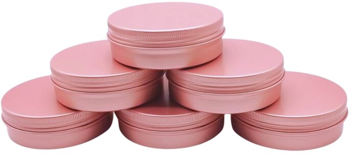 100ml blikjes roze goud mat