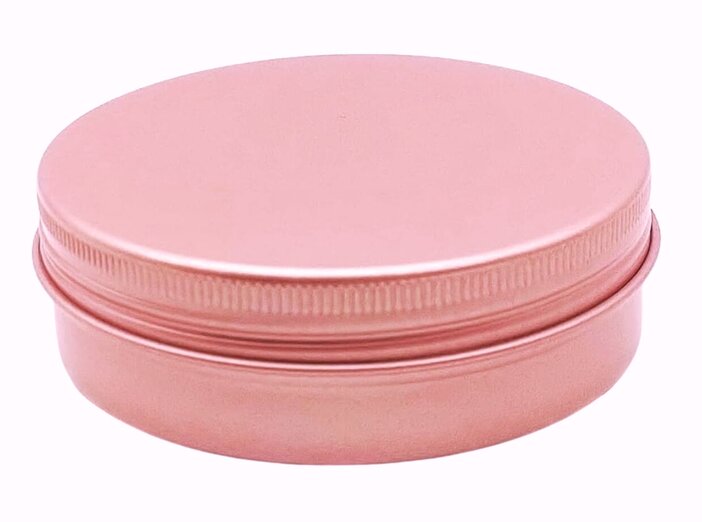 leeg 100ml blikje roze goud mat