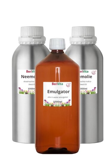 set 2x liter neemolie en 1x liter emulgator