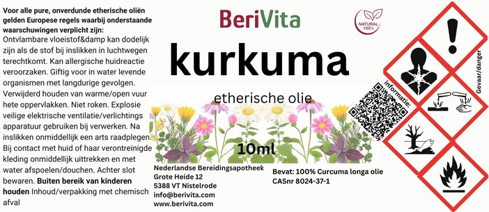 etiket kurkuma olie 10ml