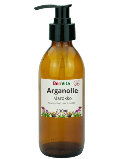 arganolie 200ml pompfles glas