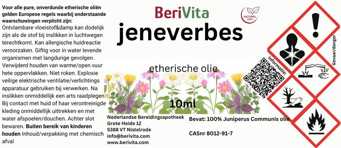 etiket jeneverbes juniper olie 10ml