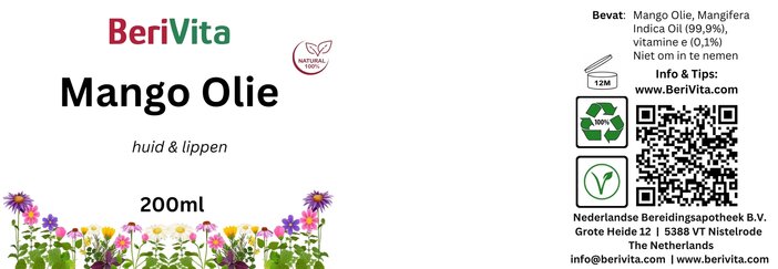etiket mango olie 200ml