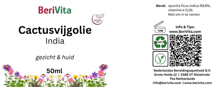 etiket cactusvijgolie uit India