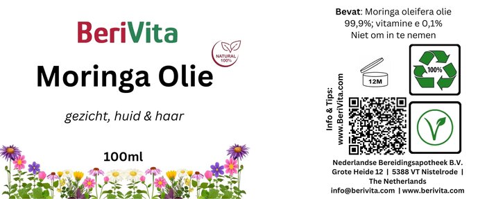 etiket moringa olie 100ml