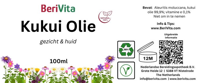 etiket Kukui Olie 100ml