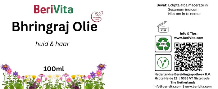 etiket bhringraj olie 100ml