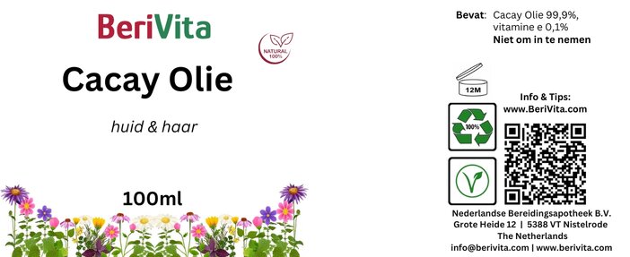 etiket cacay olie 100ml