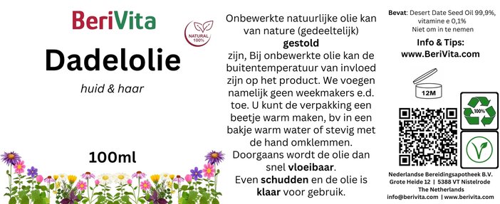 etiket dadelolie woestijndadel desert date 100ml