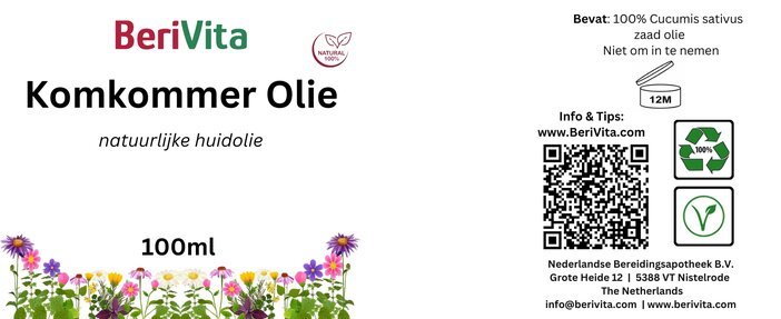 etiket komkommerolie 100ml