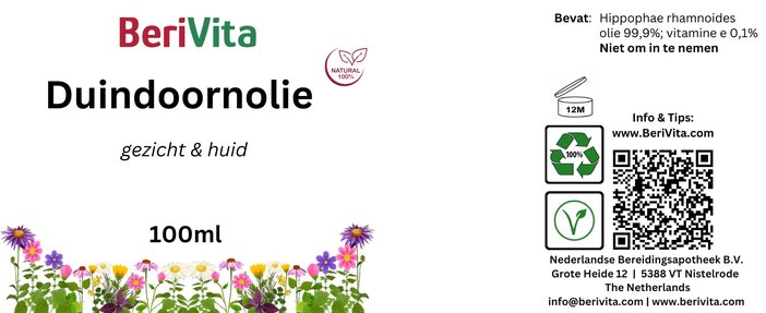 etiket duindoornolie