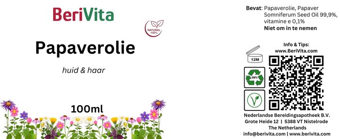 papaverolie etiket