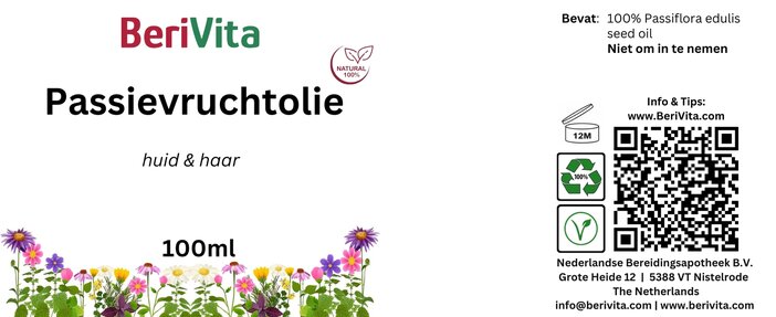 passievruchtolie etiket