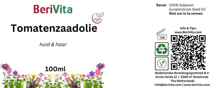 tomatenzaadolie etiket