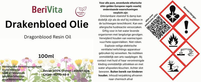 etiket drakenbloedolie