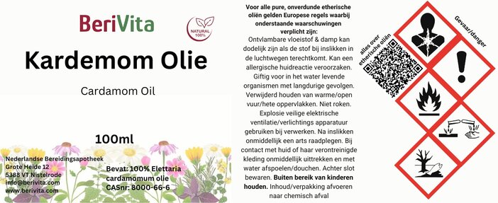 etiket kardemomolie 100ml