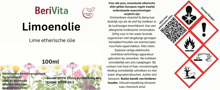 etiket limoenolie